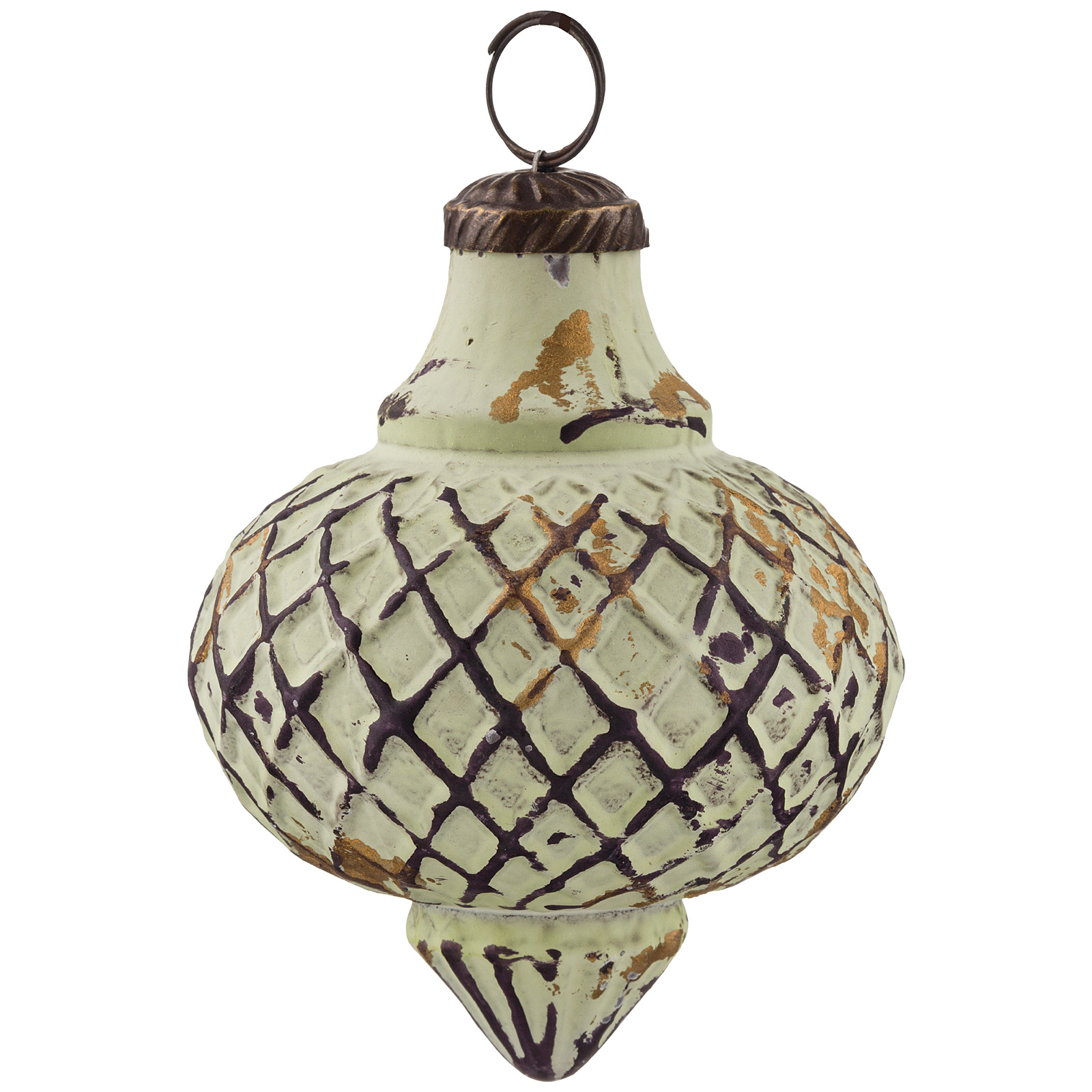 Елочная игрушка "Калабаш" (стекло), D10 см Зеленый