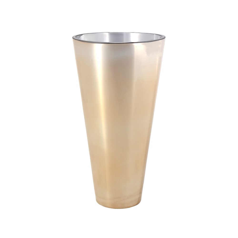 Ваза "Конус" (стекло), D13,5хH25 см Золотой