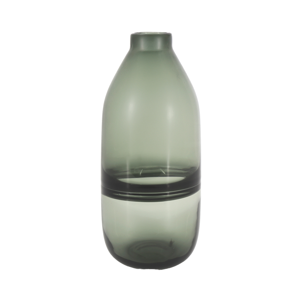 Ваза "Бутыль Modern" (стекло), D7хH31 см Серый