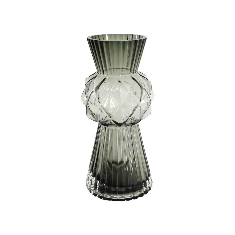 Ваза "Bouquet" (стекло), D11хН25 см Серый