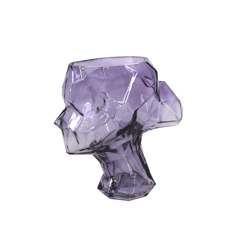 Ваза "Head" (стекло), D19,5xH22 см Фиолетовый