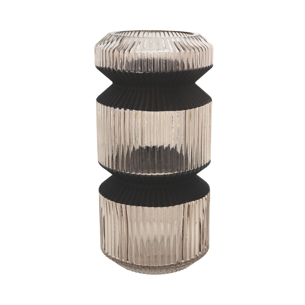 Ваза "Voila" (стекло), D12xH25 см Коричневый