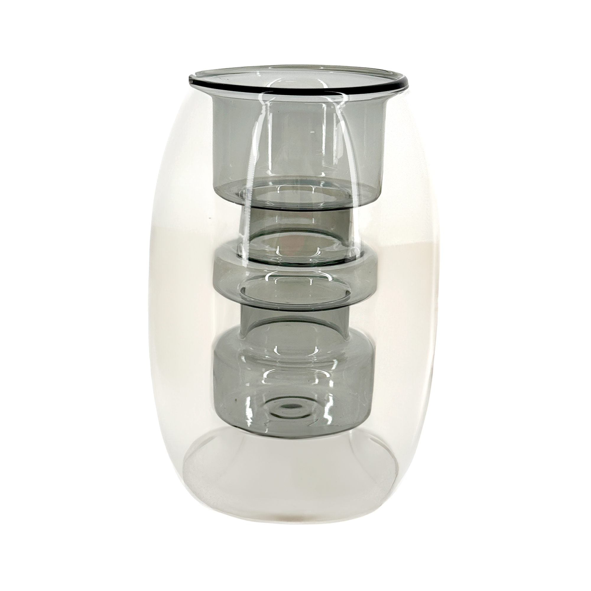 Ваза "Future" (стекло), D10xH15 см Серый