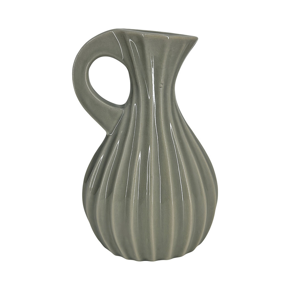 Ваза "Кувшин" (керамика), D16xH25,5 см Серый
