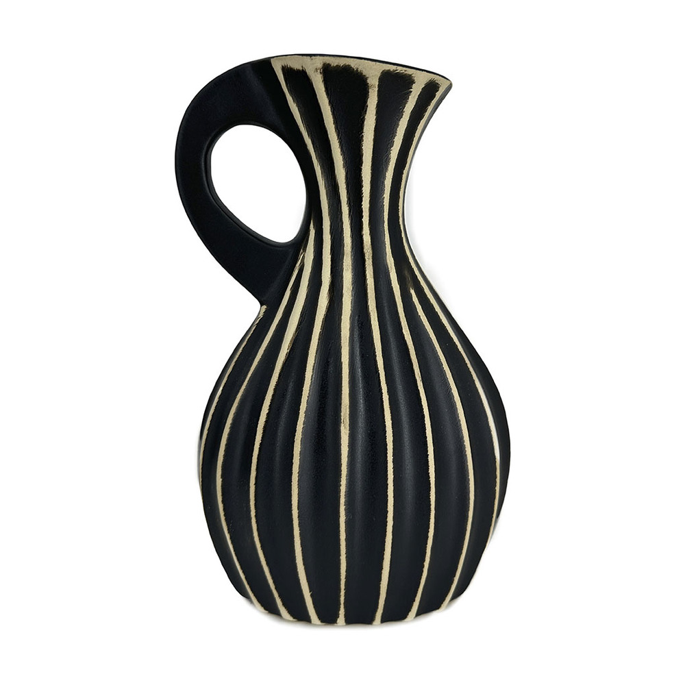 Ваза "Кувшин" (керамика), D13xH20,5 см Черный