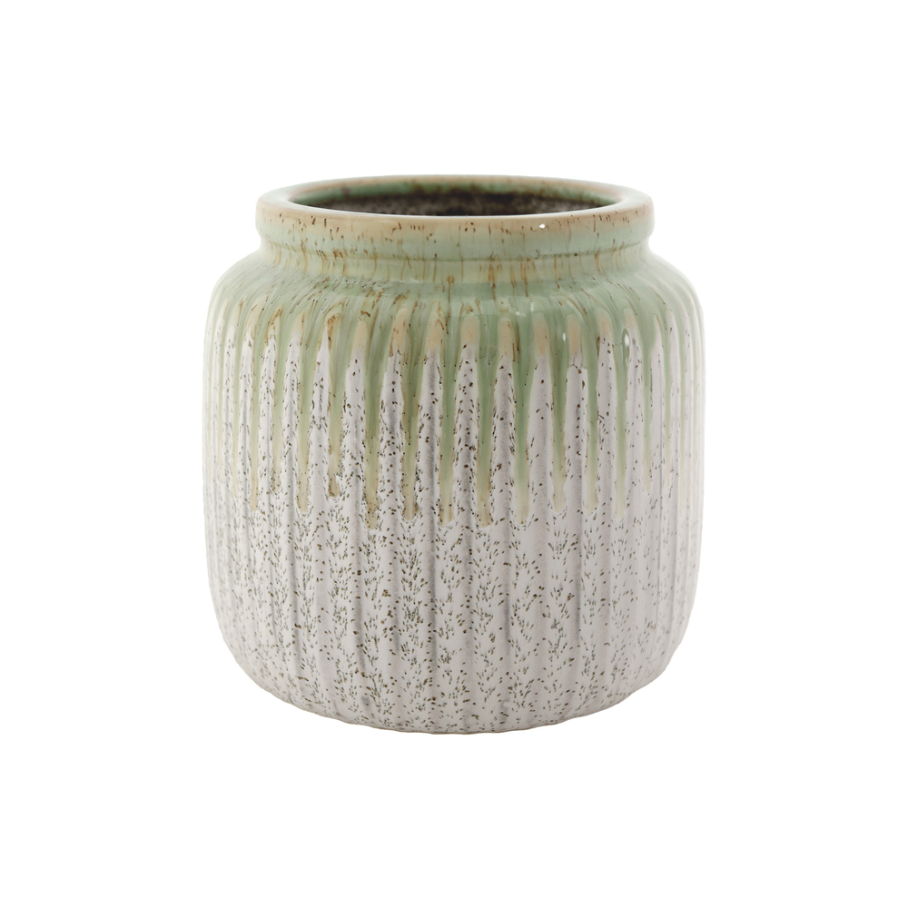 Кашпо "Emma" (керамика), D15,5хН14,5 см Белый