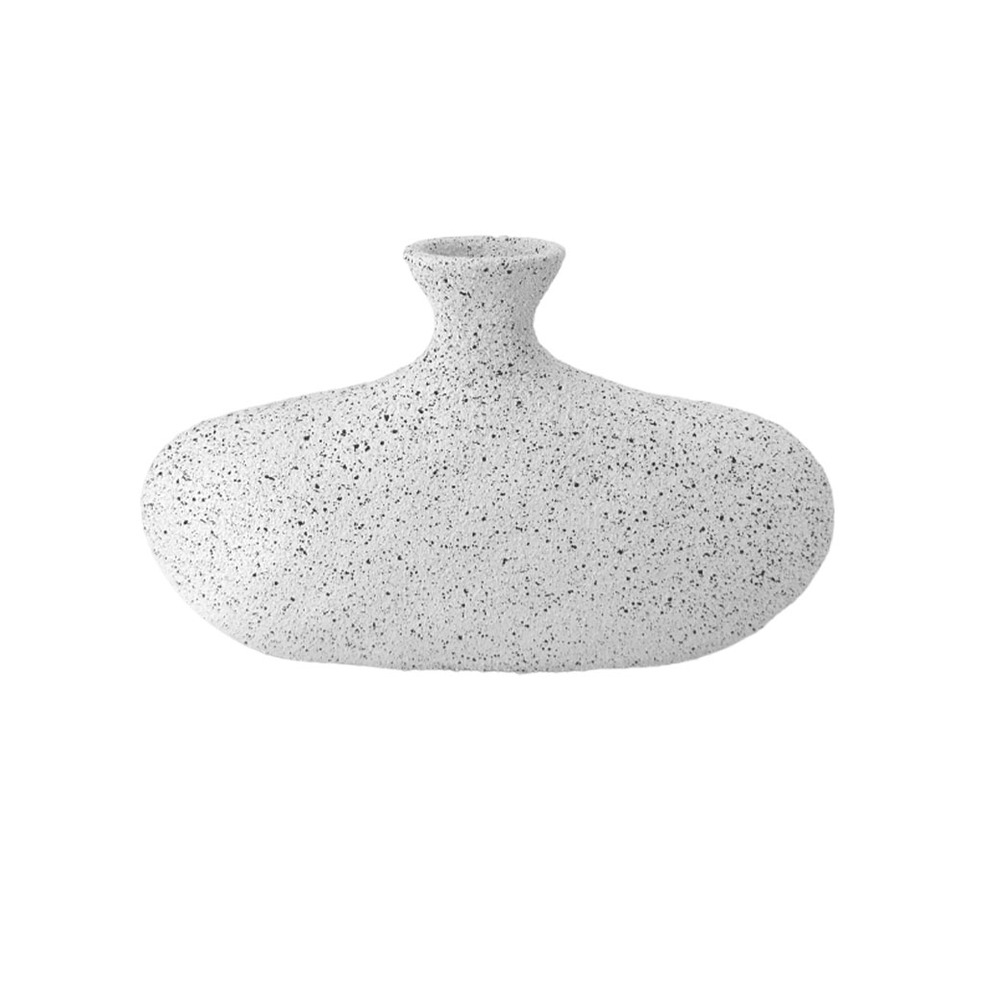 Ваза "Ripple gin" (керамика), D27xН16 см Белый