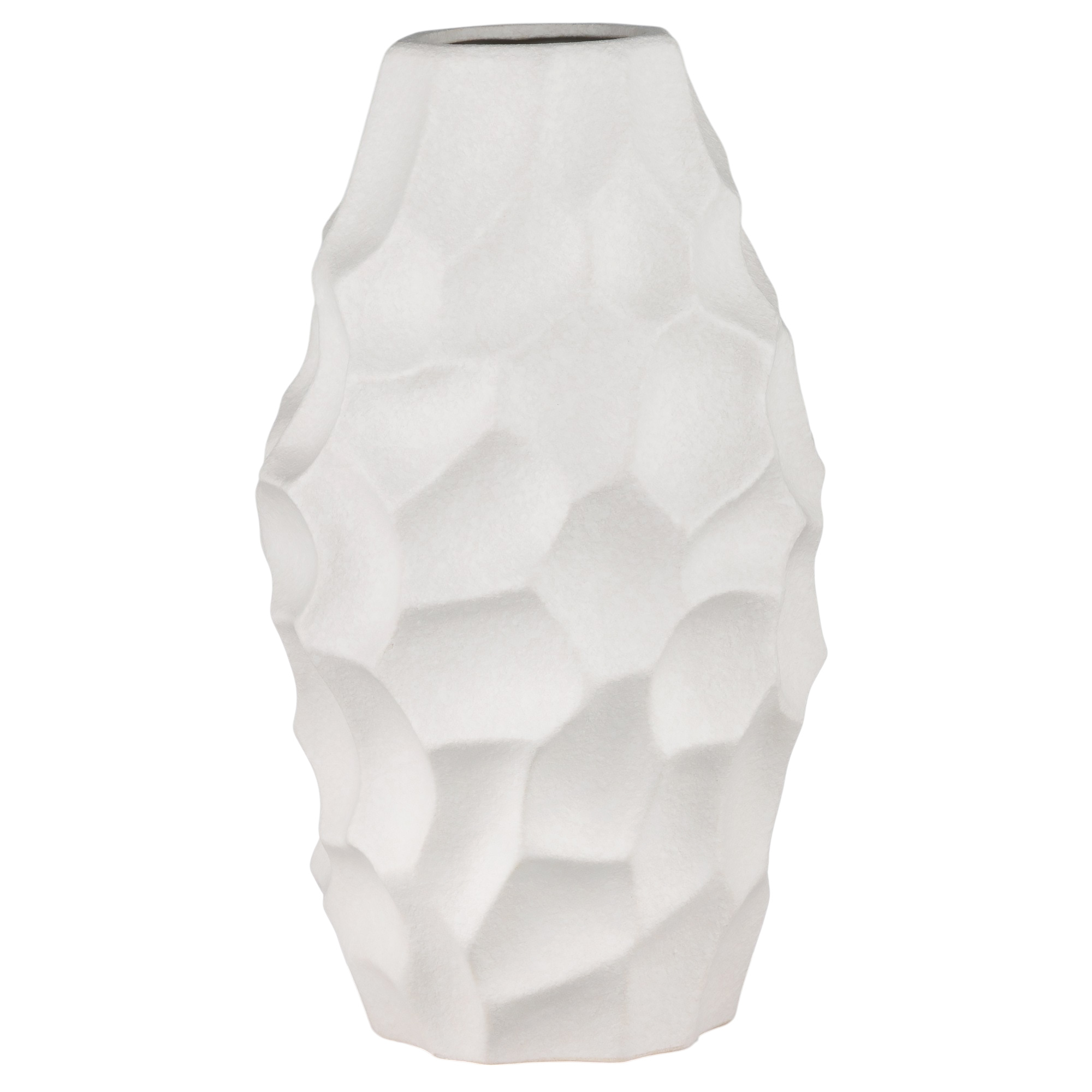 Ваза "Dune" (керамика), 17xH30,5 см Белый