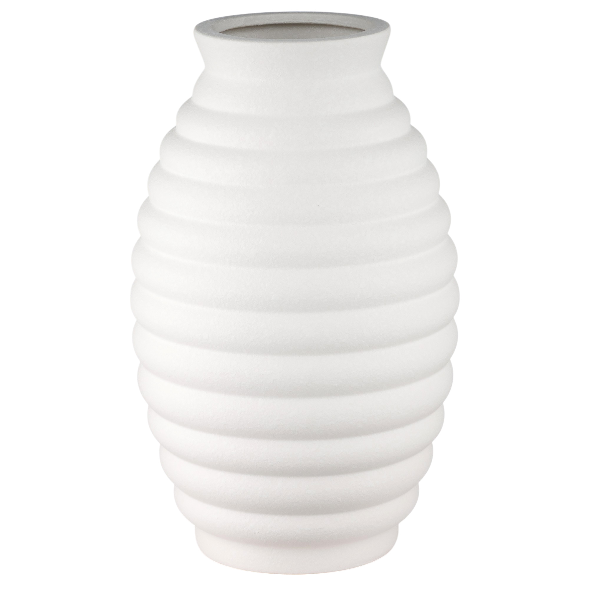 Ваза "Dune" (керамика), D17xH30,5 см Белый