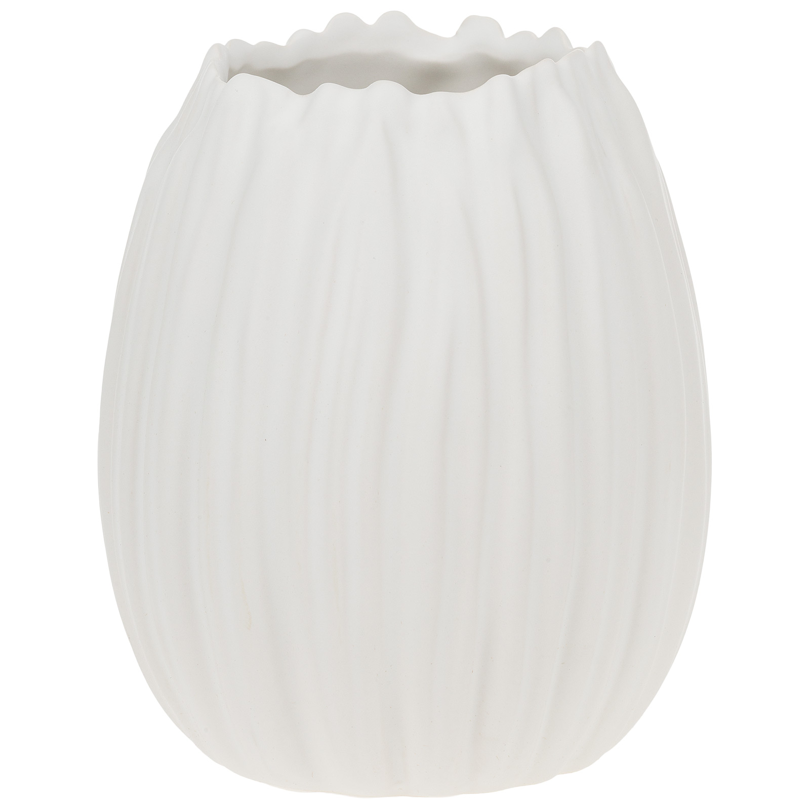 Ваза "Bright Shell" (керамика), D12xH15 см Белый