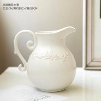 Ваза "Кувшин" (керамика), D11xH18 см Белый