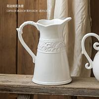 Ваза "Кувшин" (керамика), D23xH18 см Белый