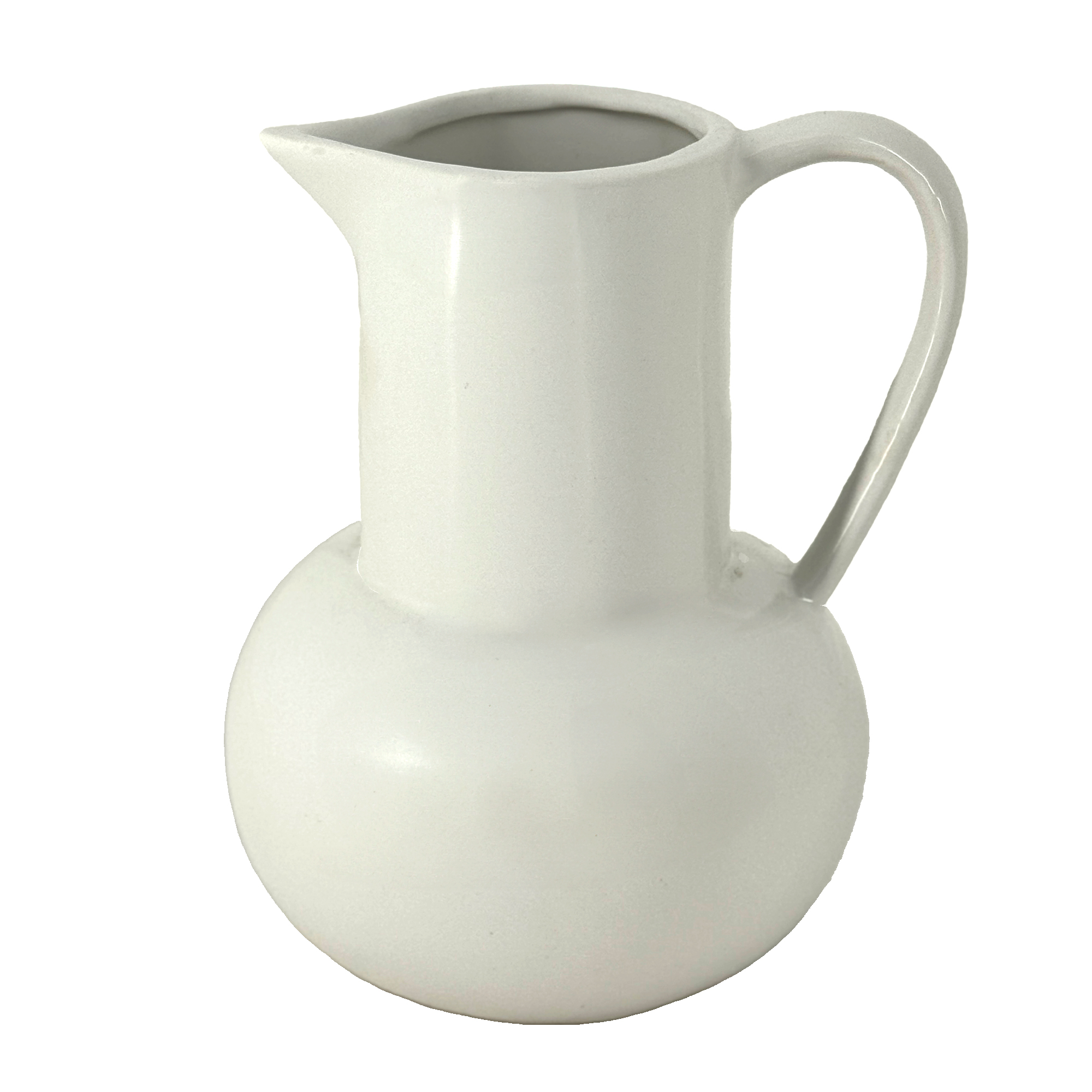 Ваза "Кувшин" (керамика), D20xH13 см Белый