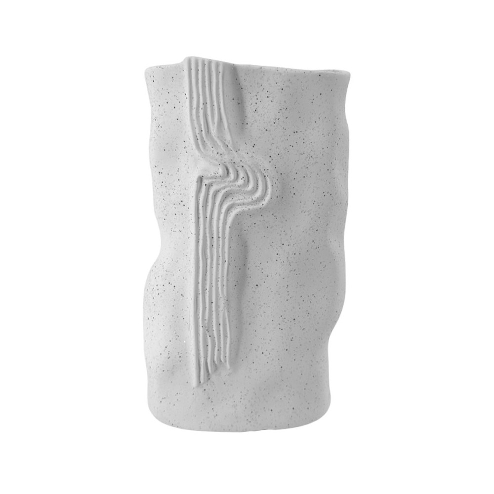 Ваза "Mountain" (керамика), 15x8xH25 см Белый