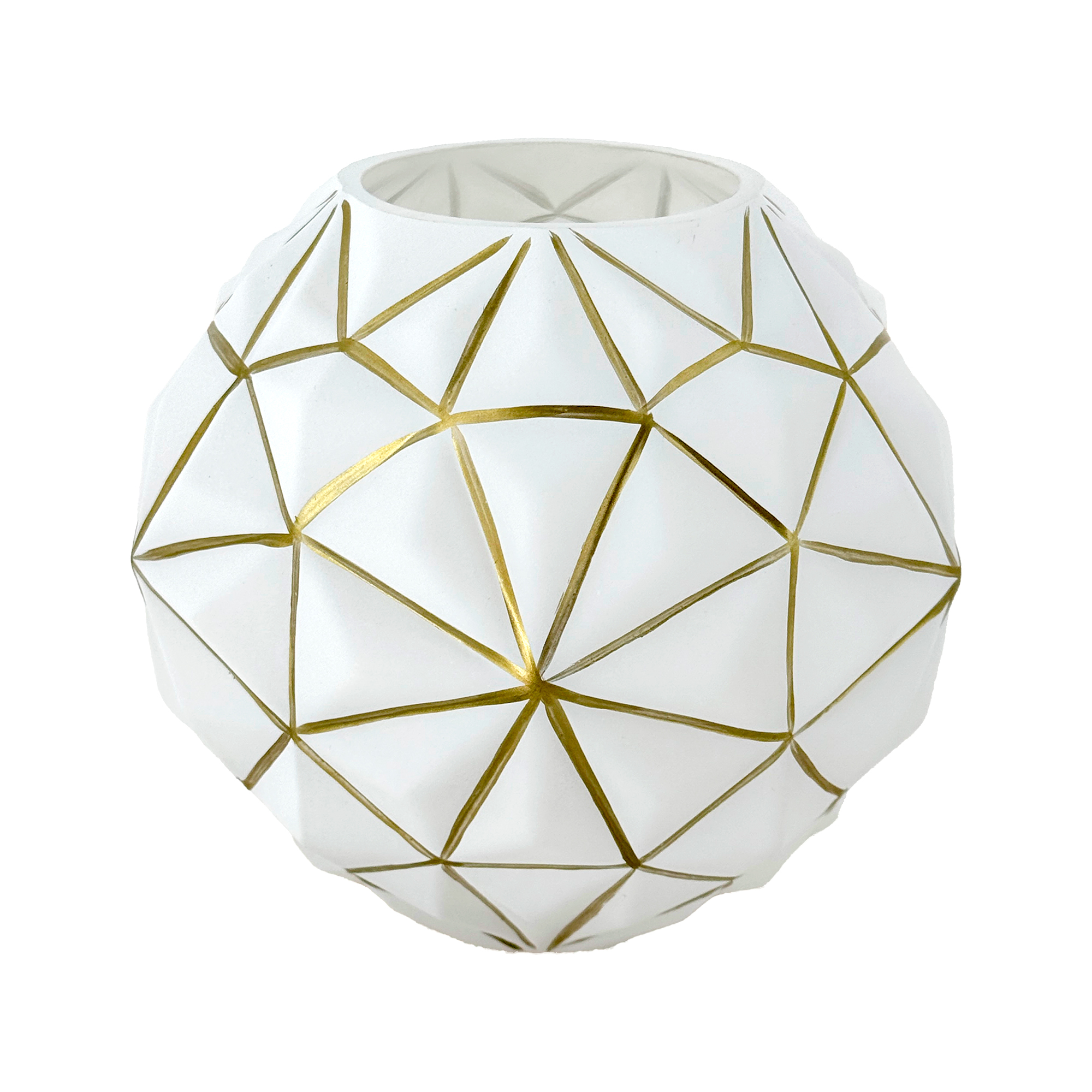 Ваза "Harmony" (стекло), D20xH18 см Белый