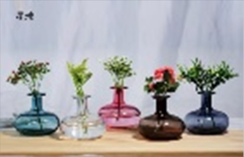 Ваза (стекло), D8,5xH11 см Серый