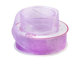 Лента органза, 25 ммx50 ярд, набор (5 шт) Светло-сиреневый