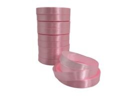 Лента атлас, 12 ммx25 ярд, набор (10 шт) Светло-розовый