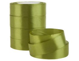 Лента атлас, 25 ммx25 ярд, набор (5 шт) Оливковый