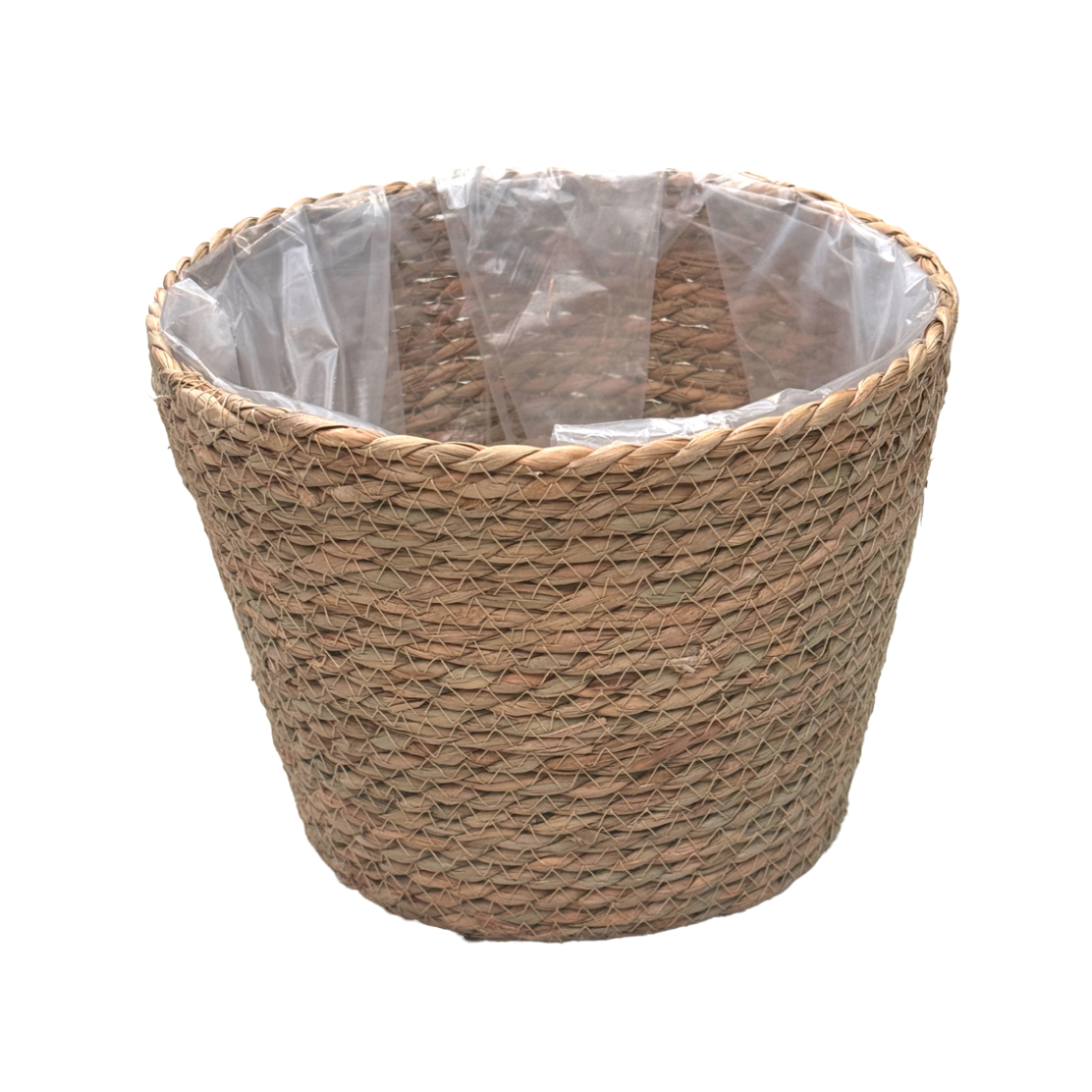 Кашпо плетеное (водоросли), D25xH19 см Натуральный