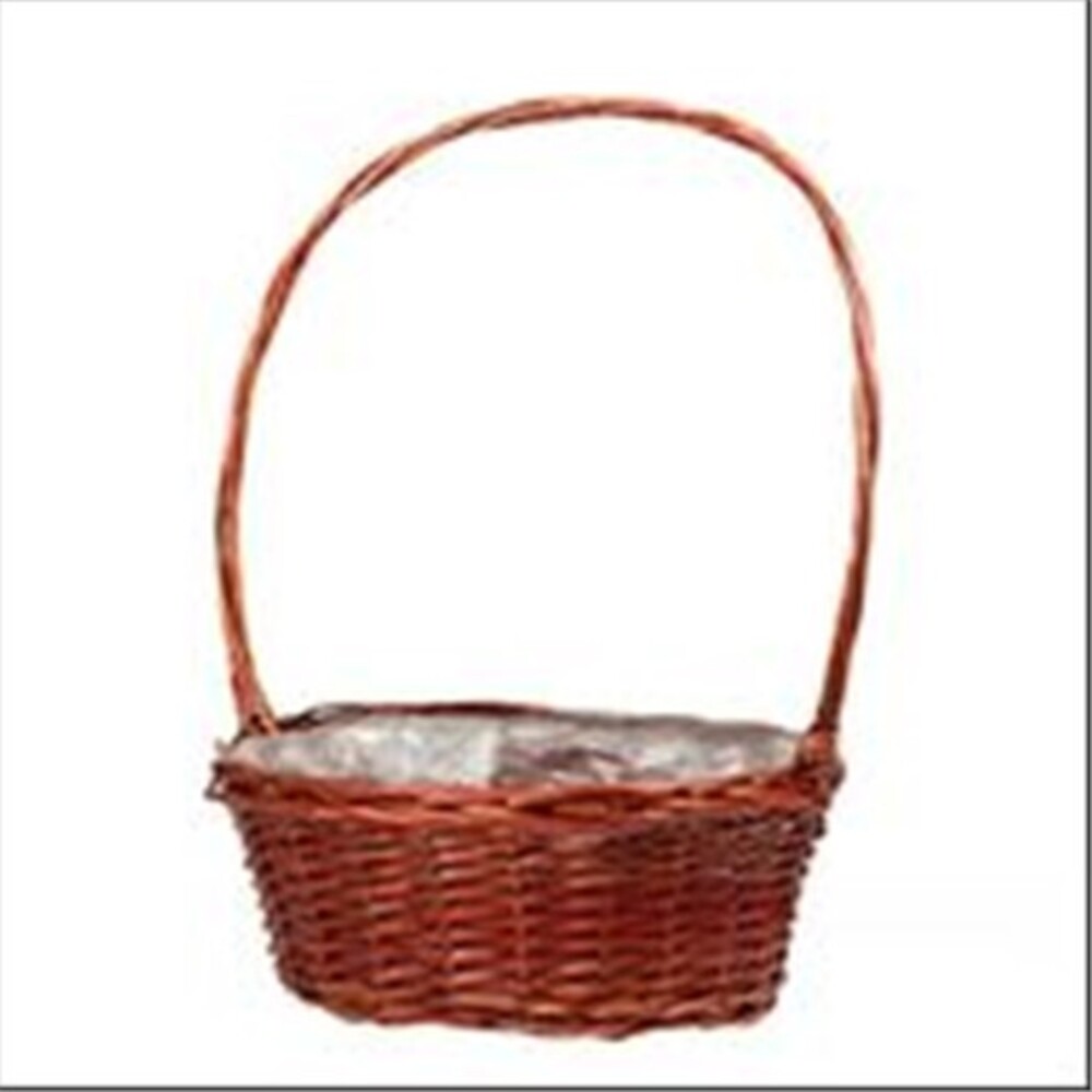 Корзина плетеная (ива), 36x27xH15/54 см Коричневый