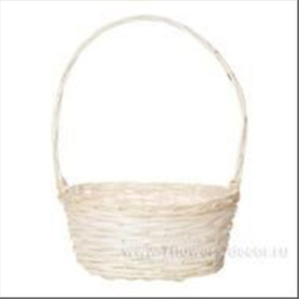 Корзина плетеная (ива), 36x27xH15/54 см Натуральный