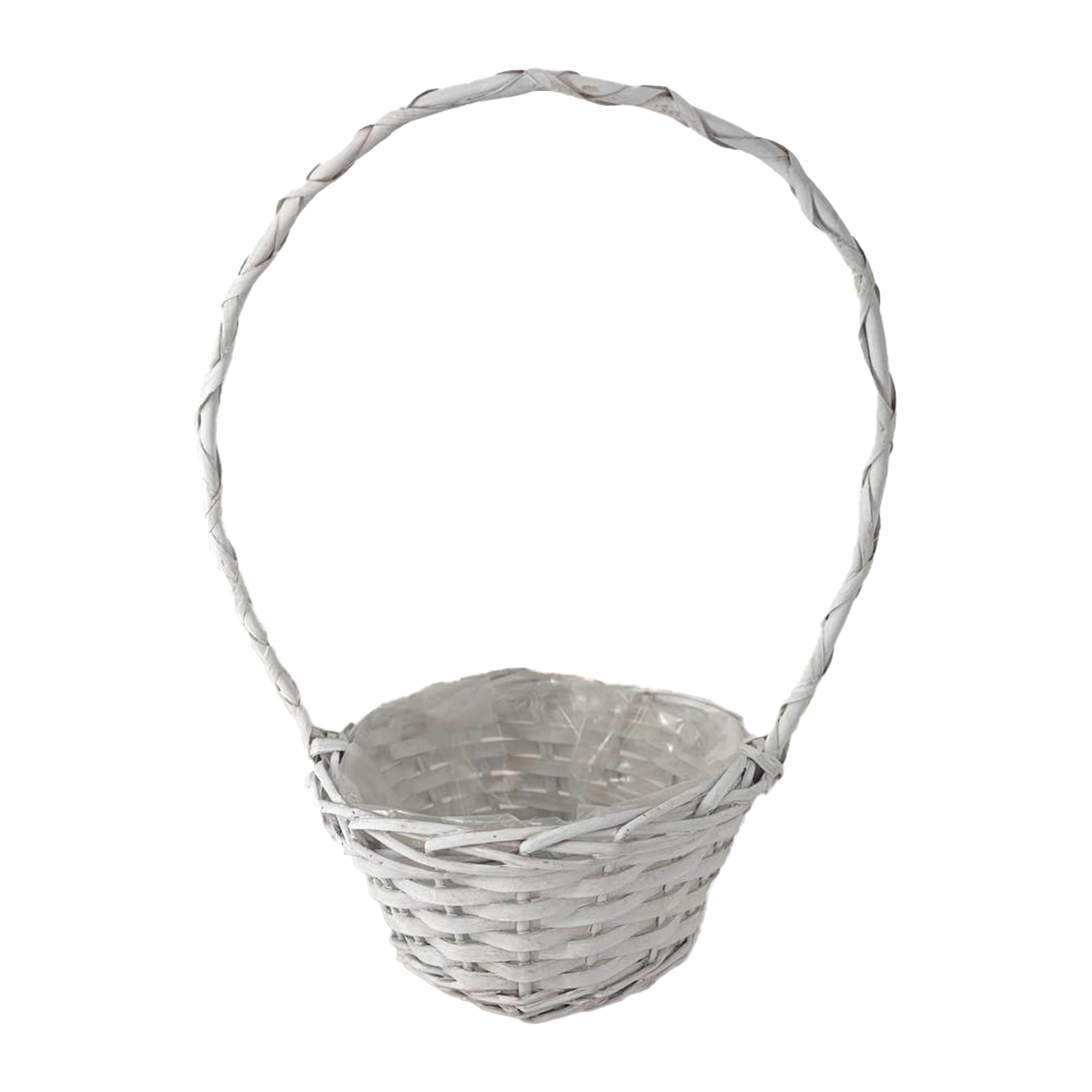 Корзина плетеная (ива), 20x10xH40 см Белый