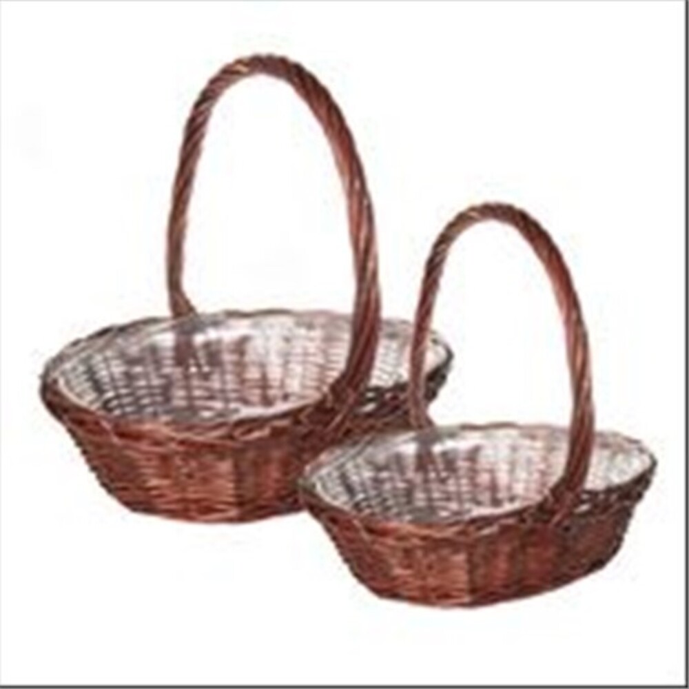 Корзина плетеная (ива), 46x39xH14/42 см - 29x25xH10/28 см, набор (4 шт) Коричневый