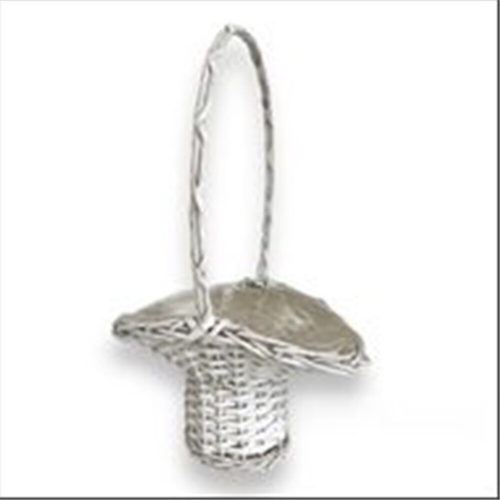 Корзина плетеная (ива), 20х15хH44 см Белый