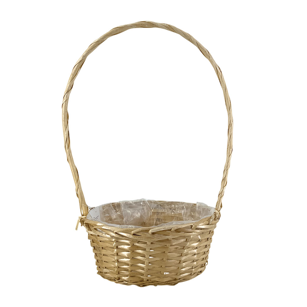 Корзина плетеная (ива), 26x19xH12/46 см Натуральный