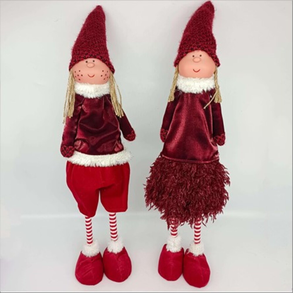 Фигура "Девочка" (ткань), 22х11хН62 см, в асс. Красный