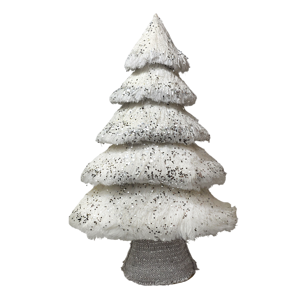 Фигура "Ель" (ткань), 14х32хН51 см Белый