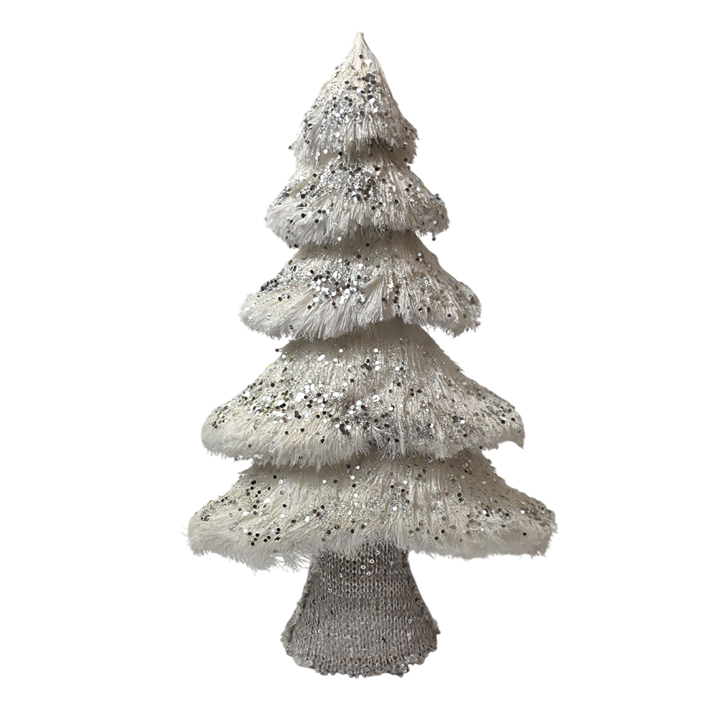 Фигура "Ель" (ткань), 11х23хН38,5 см Белый