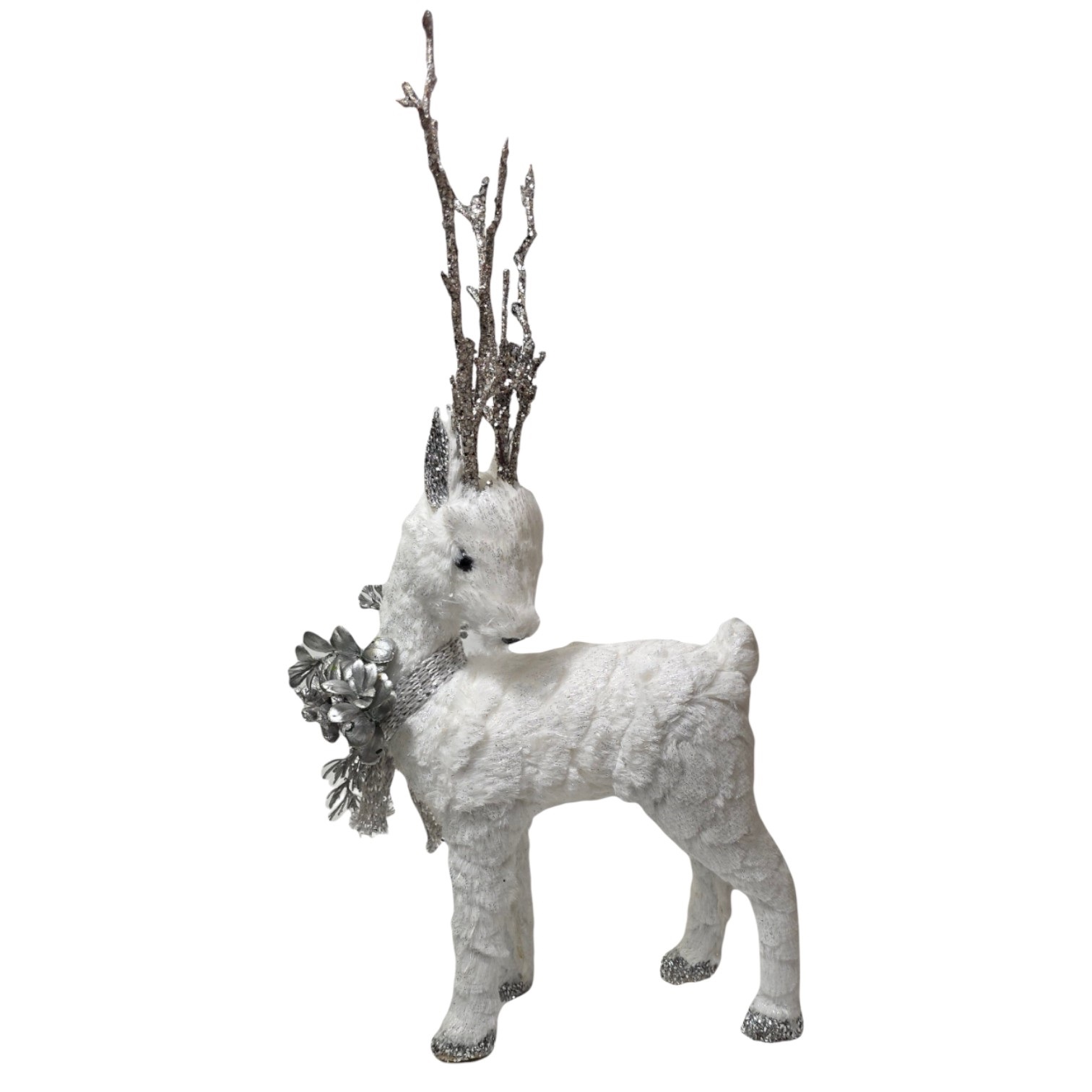 Фигура "Олень" (ткань), 20х8хН38 см Белый