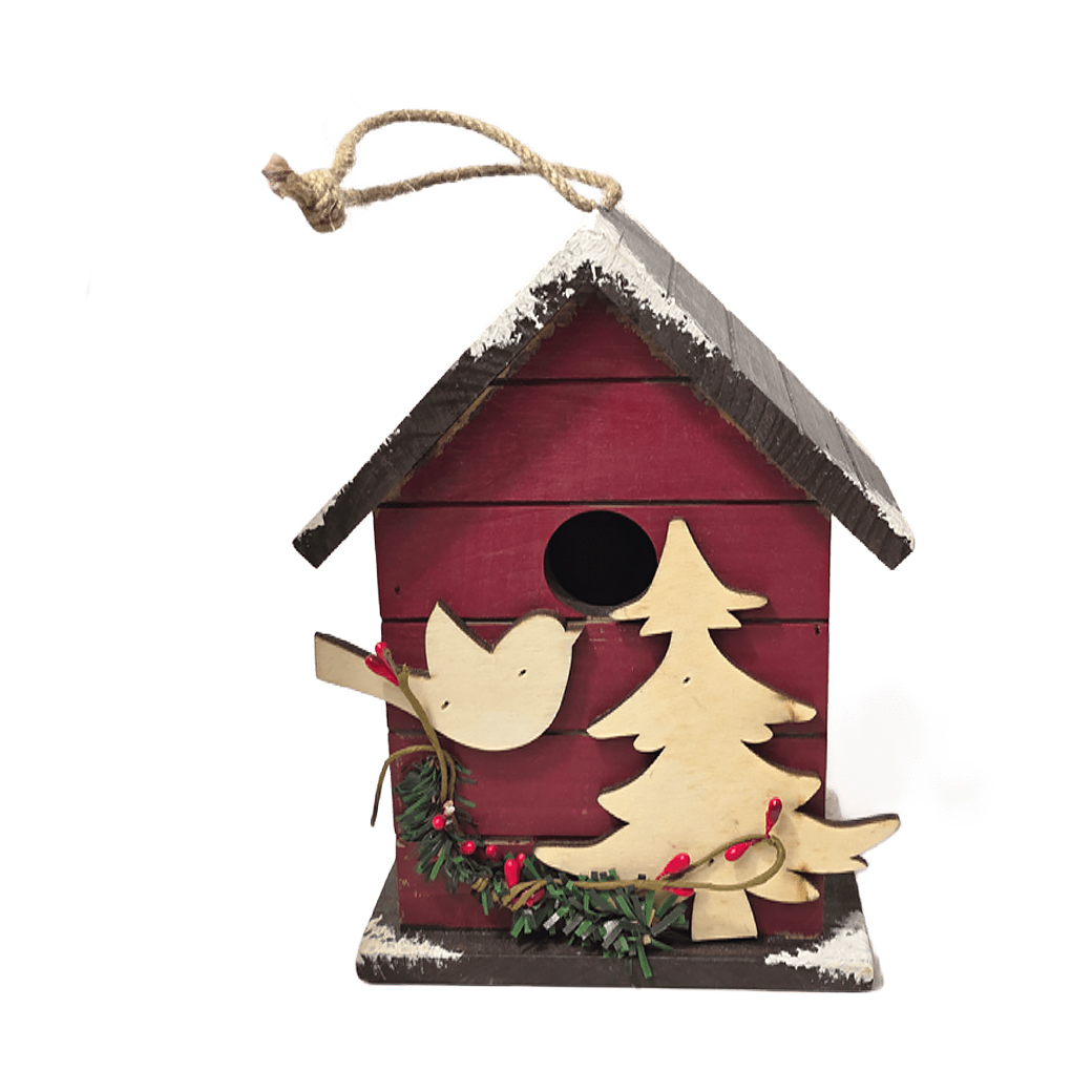 Фигура "Скворечник" (дерево), 16х10хН20 см Красный