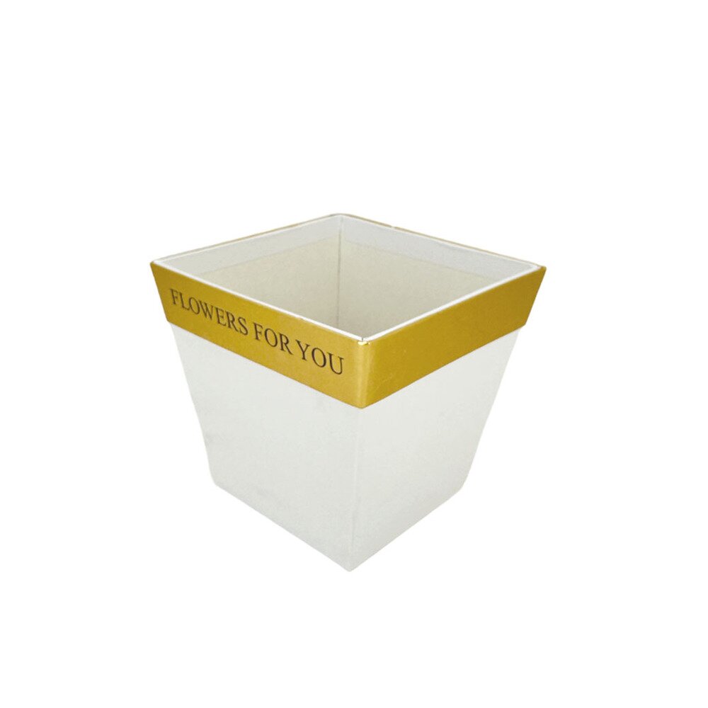 Коробка-кашпо "Flowers for you", 11,5x8xH11 см Белый