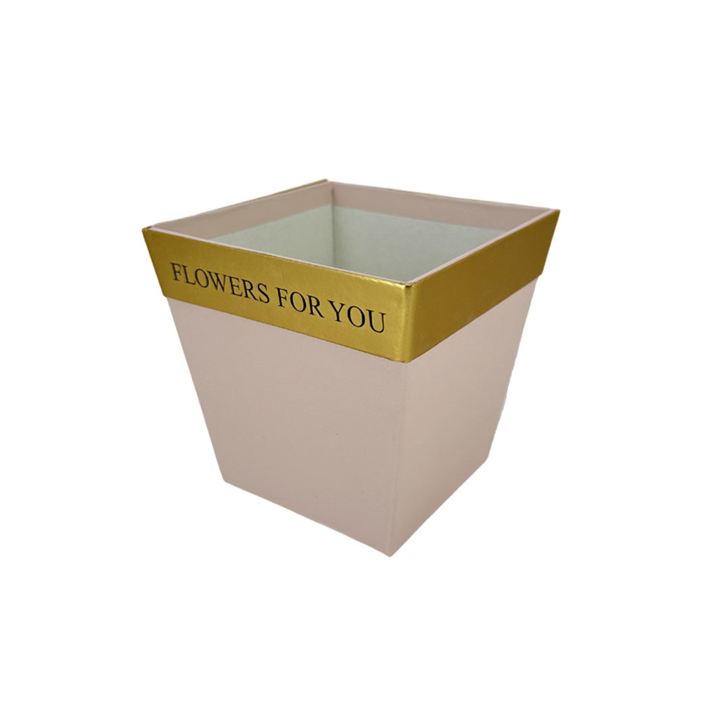 Коробка-кашпо "Flowers for you", 11,5x8xH11 см Светло-розовый