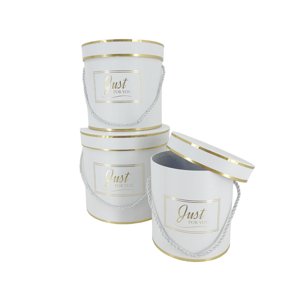 Коробка шляпная "Just for you", D20xH18,5 см, D17,5xH17 см, D14,5xH15 см, набор (3 шт), с крышкой Бе