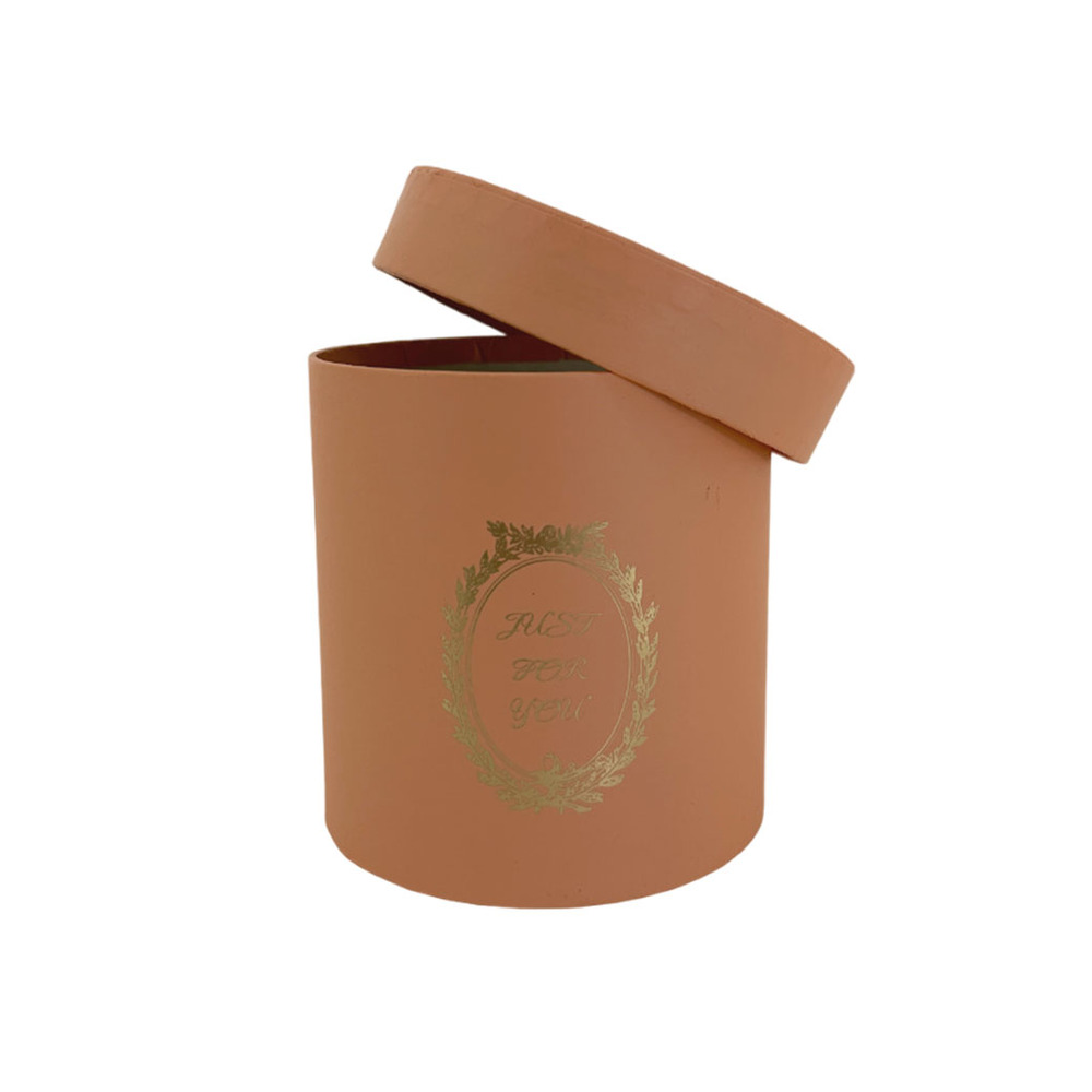 Коробка шляпная "Just for you", D12xH12 см Персиковый