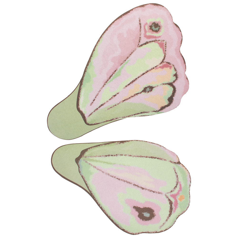 Бумага подарочная "Крылья бабочки", 50х56 см, 85 г/м2, набор (20 шт) Бирюзовый-розовый