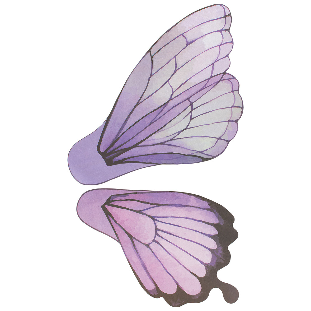 Бумага подарочная "Крылья бабочки", 50х56 см, 85 г/м2, набор (20 шт) Сиреневый