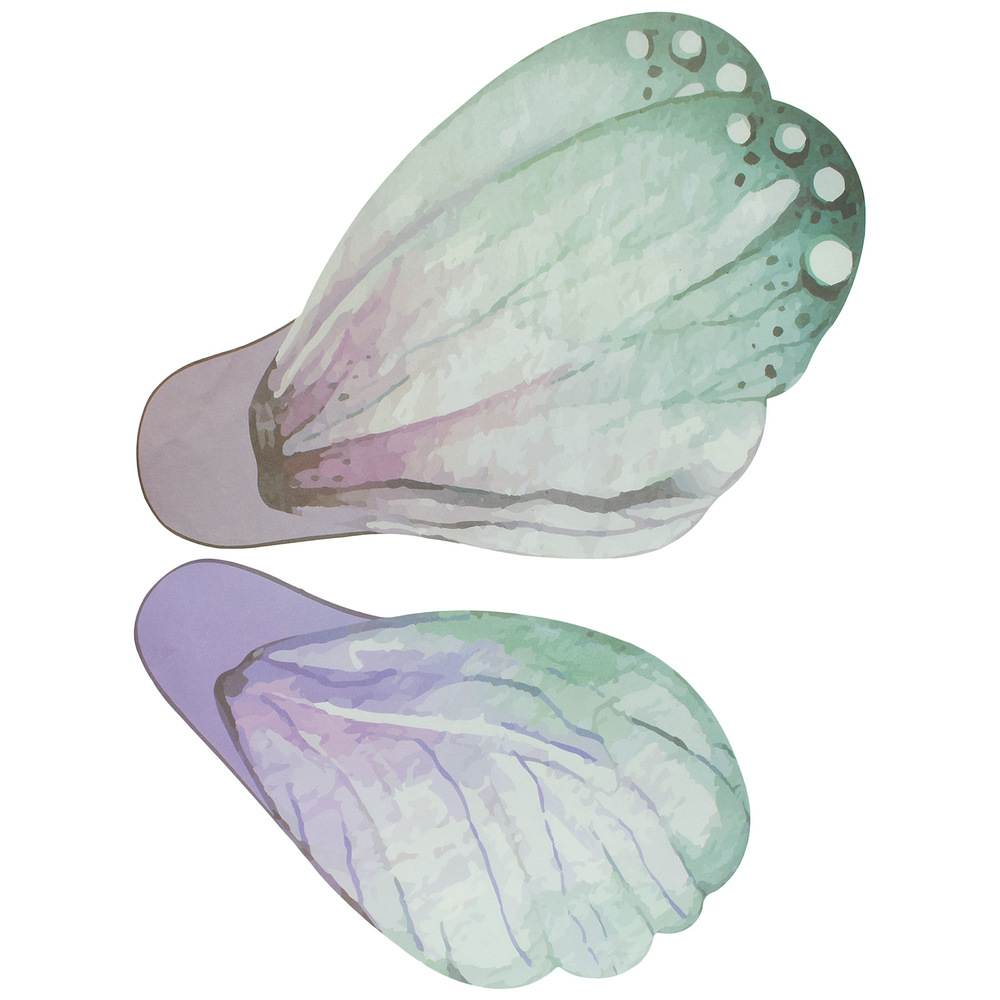 Бумага подарочная "Крылья бабочки", 50х56 см, 85 г/м2, набор (20 шт) Бирюзовый-сиреневый