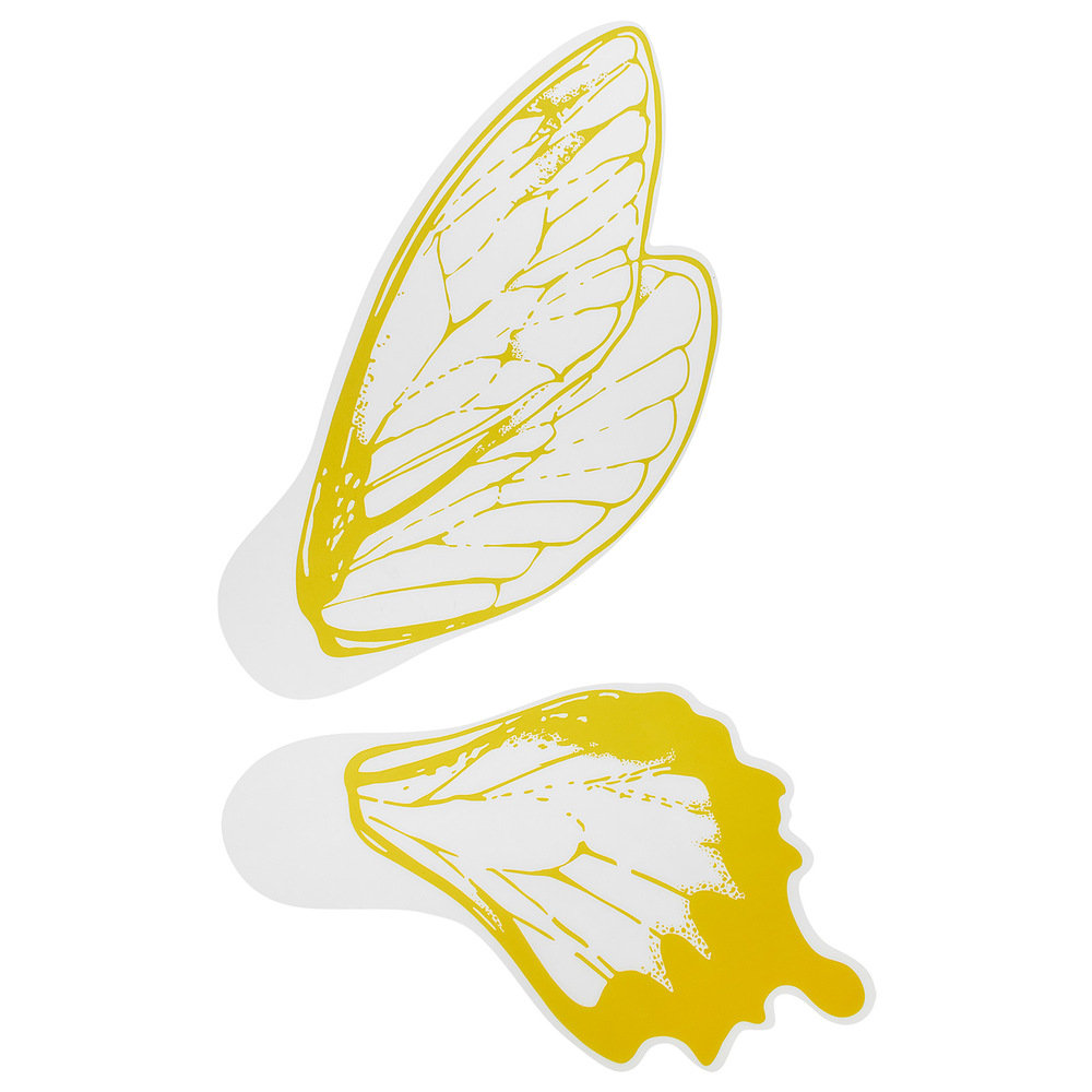 Пленка прозрачная "Крылья бабочки", 50x56 см, 45 mic, набор (40 шт) Белый-золотой