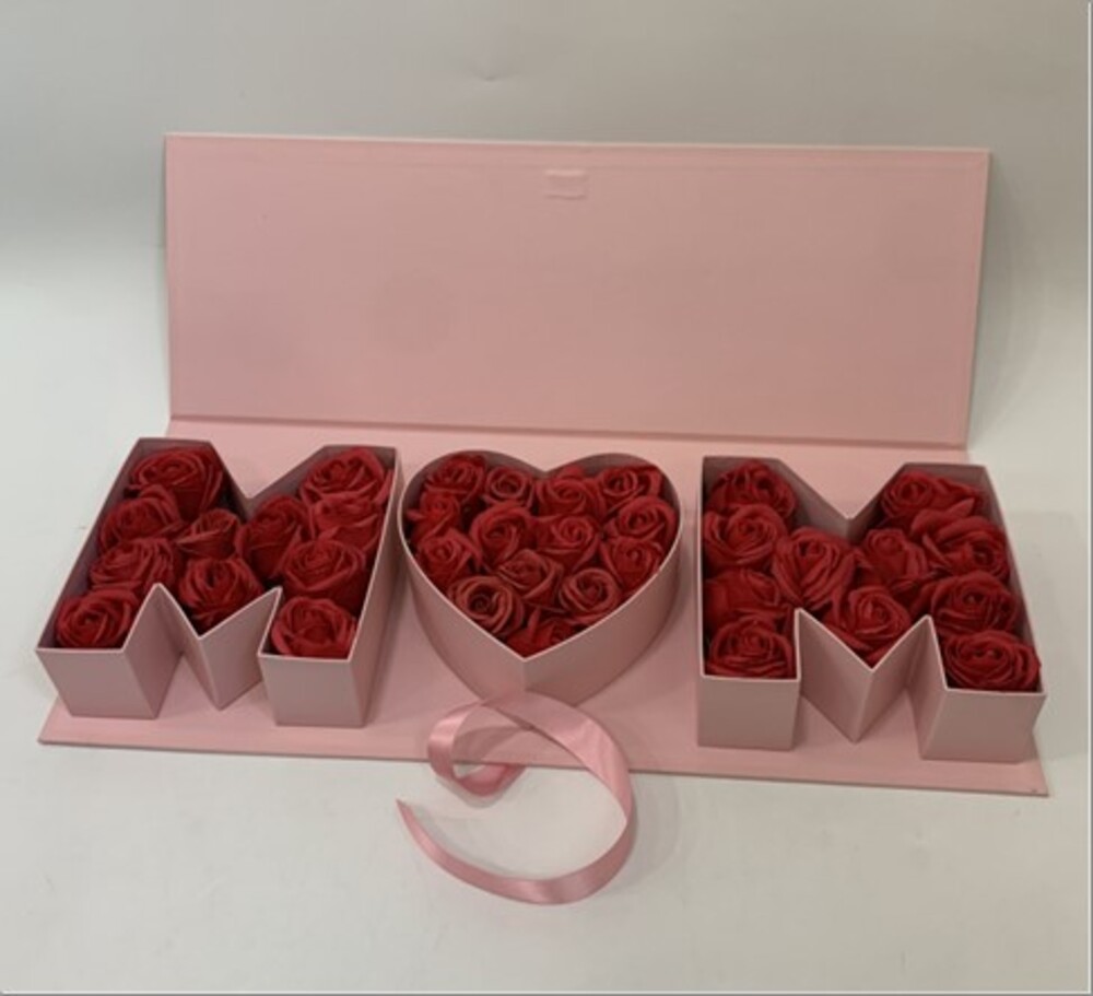 Коробка подарочная "Надпись", 54,5x19,5xH6,5 см Розовый