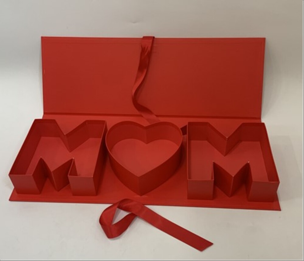 Коробка подарочная "Надпись", 54,5x19,5xH6,5 см Красный