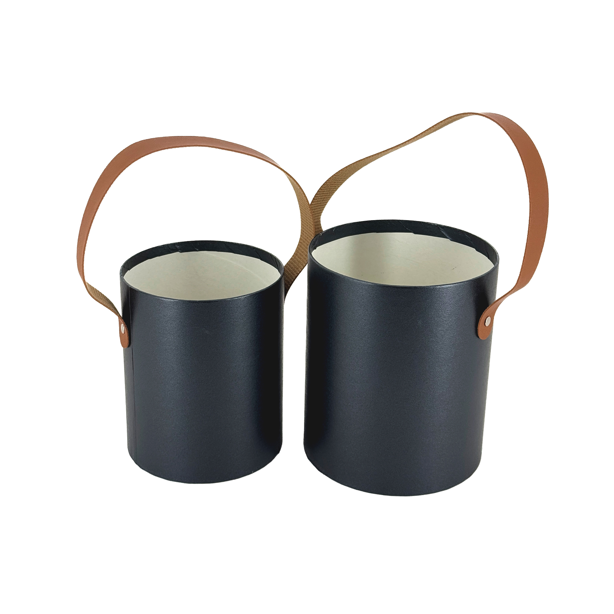 Коробка шляпная, D23xH19,5 см, D18,5xH17 см, D16xH15 см, набор (3 шт), с крышкой Голубой-серый