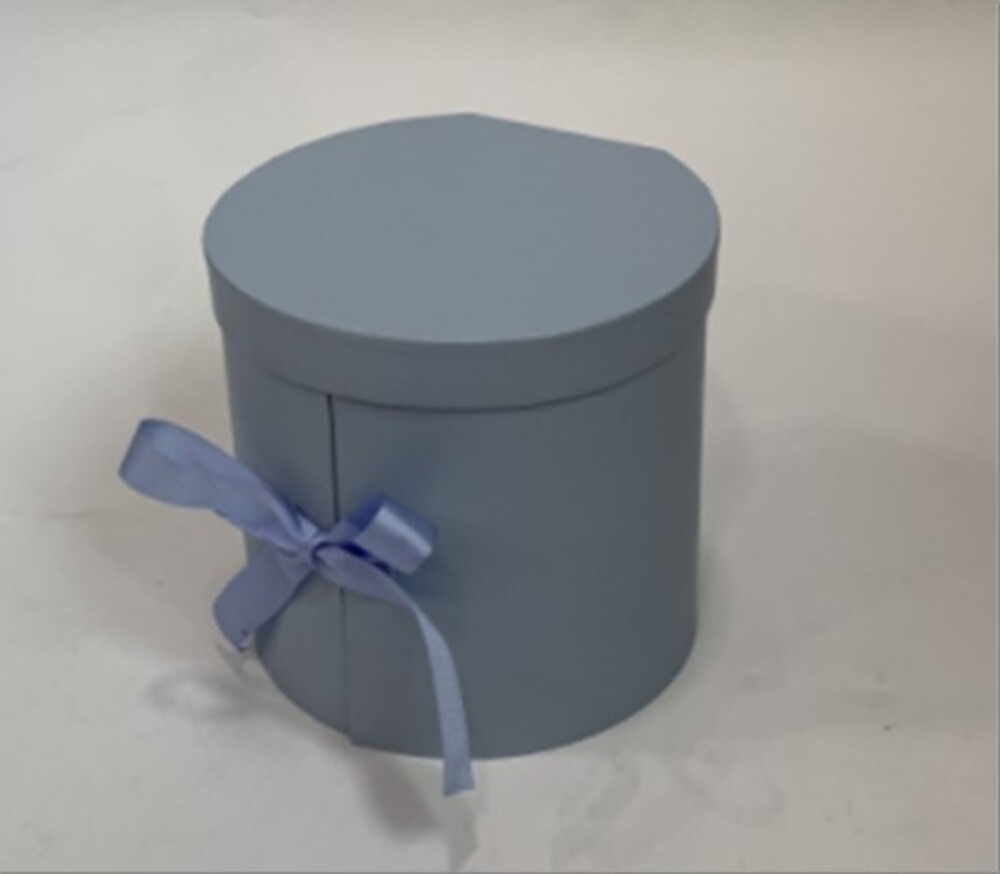 Коробка подарочная, 18x17xH17 см, с крышкой, бантом Синий