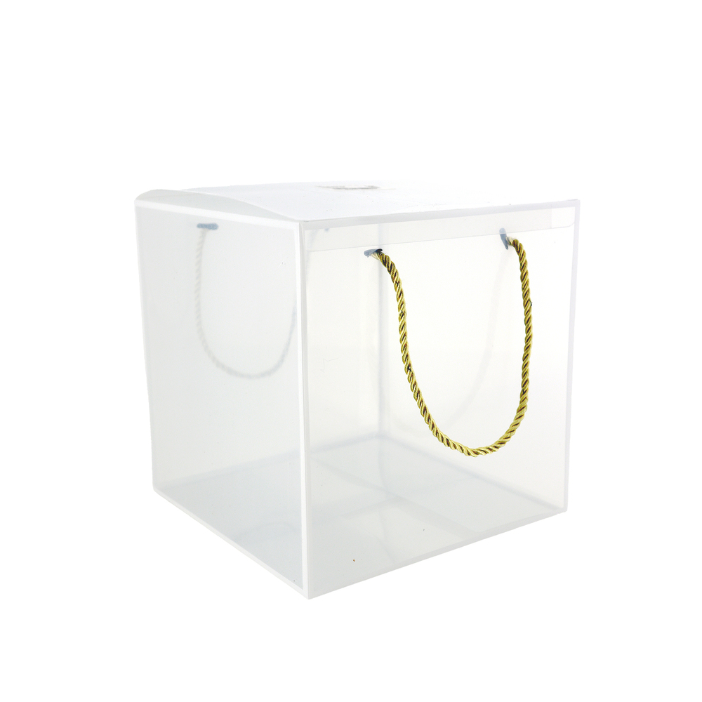 Пакет для цветов (пластик), 21х11хH21, набор (10 шт) Белый-прозрачный