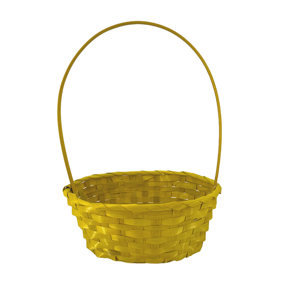 Корзина плетеная (бамбук), 25x19xH11/40 см Желтый