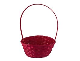 Корзина плетеная (бамбук), 25x19xH11/40 см Красный